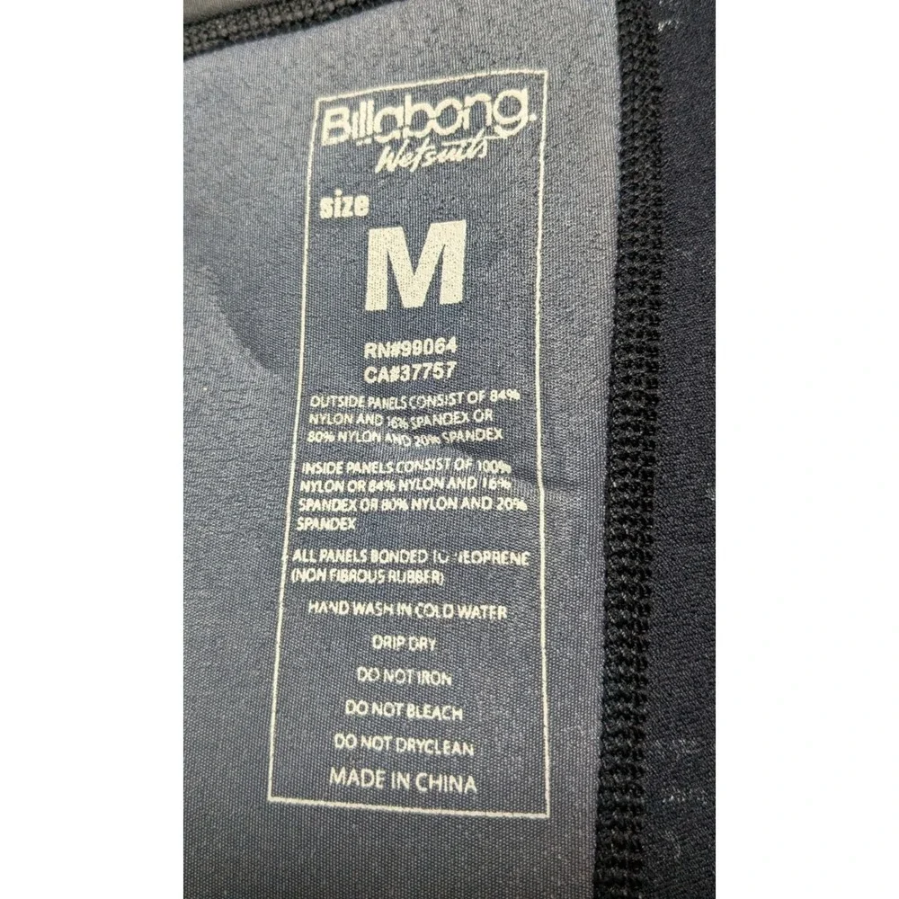Billabong FOIL 2X2 Superflex SF 50‎ DM Men Medium Black Wetsuit